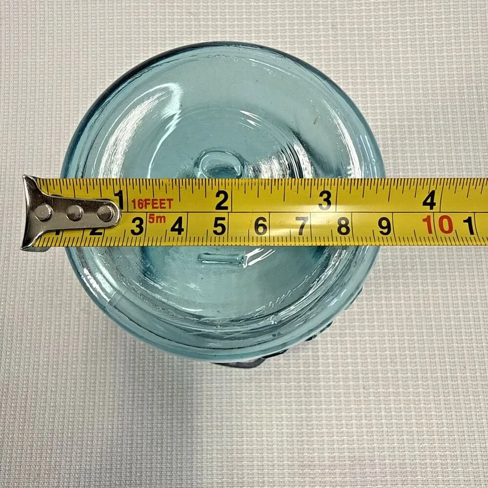 Vintage Ball Ideal Mason Jar Aqua Blue Glass w/ Wire RARE #2 - no lid, not dated